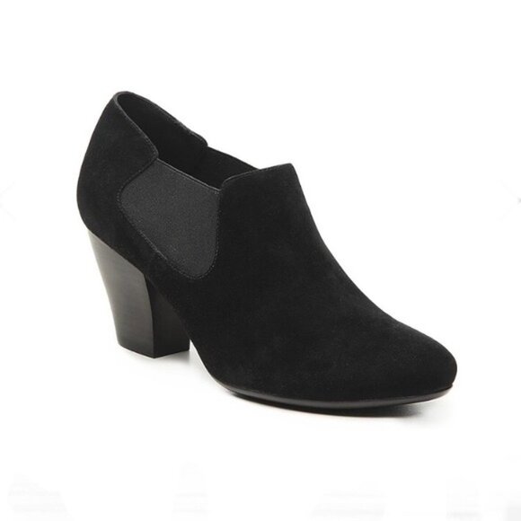 Vaneli Jilly Bootie‎ Suede Black Block Heel Size 10 - Picture 1 of 7